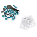 INDEPENDENT Trucks Skateboard Hardware 1 Black/Blue + Tool + White Indy Risers