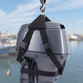 GliCraft Outboard Motor Hoist Harness Set, 2-30 Hp Engine Lift Straps, Heavy Duty Polyester Webbing, Universal Motor Tote with S