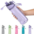 Healter 650Ml Misting Water Bottle With Spray Mist For Outdoor Hydartion Cycling Climbing Hiking Mountaineering Gym, Purple
