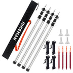 Hikeman Telescoping Tarp Poles Portable Aluminum Tent Poles Replacement Adjustable Car Awning Accessories For Camping Shelter Be