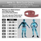Mrx Weight Lifting Belt With Double Back Support Gym Training 5'' Wide Belts 11 Colors (Red, Large)