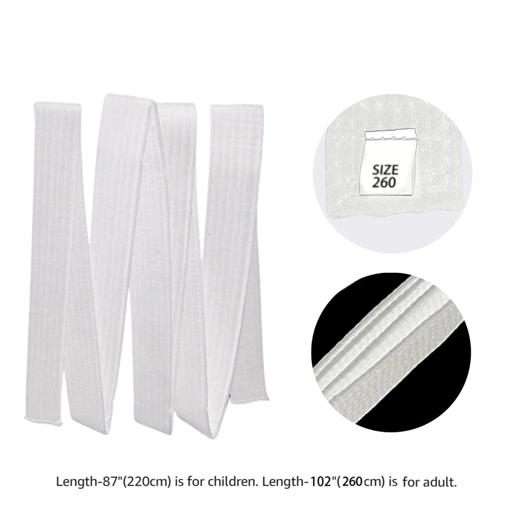Hithop 8.6Ft Long Soft Belt For Martial Arts Karate Taekwondo Judo (White)