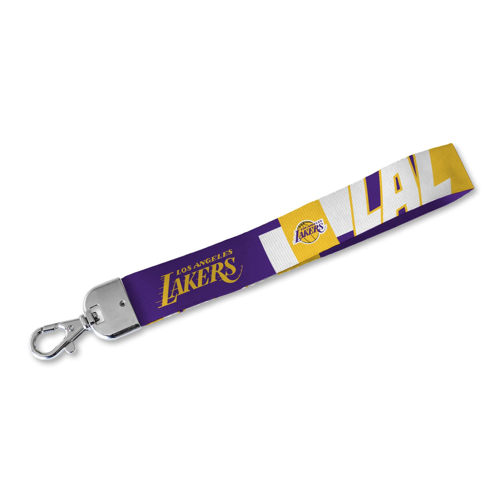 Rico Industries Nba Basketball Los Angeles Lakers Wrist Lanyard Key Chain, Cute Wristlet Strap Keychain Holder For Women Men Car