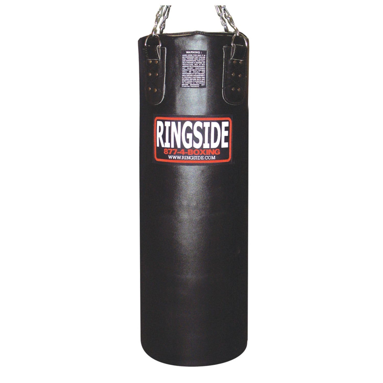 Ringside 100-Pound Soft-Filled Leather Heavy Bag, Sturdy Punching Bag for Boxing, MMA, Muay Thai, and Kickboxing Training and Wo