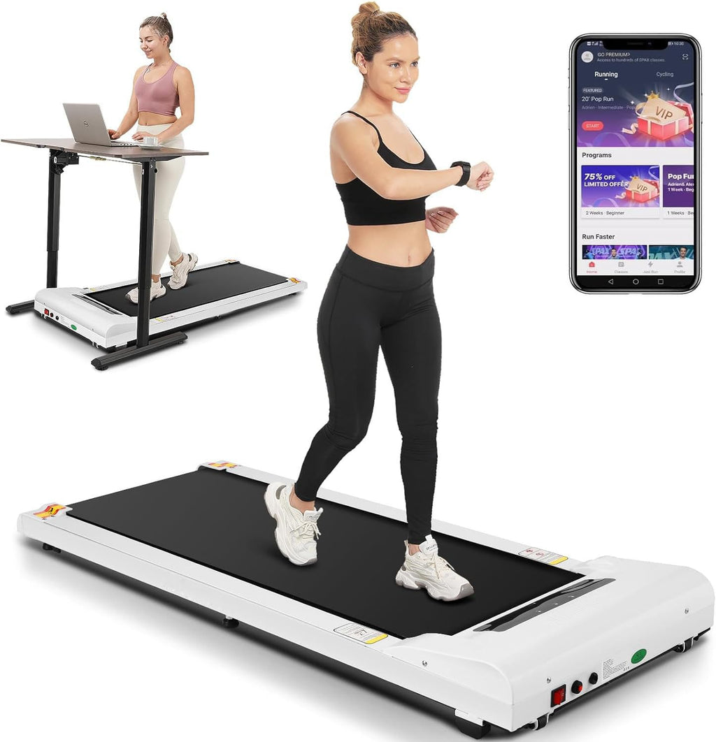 Walking Pad Under Desk, Funmily 2.5Hp Small Treadmill For Home/Office, 2025 Upgrade 3-In-1 Mini Treadmill With App, Remote Contr