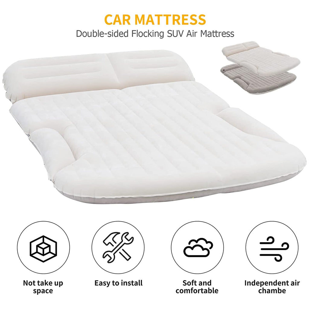 Kmz Air Mattress Thickened And Double-Sided Flocking Travel Camping Bed With 2 Pillows Dedicated Mobile Cushion Extended Outdoor
