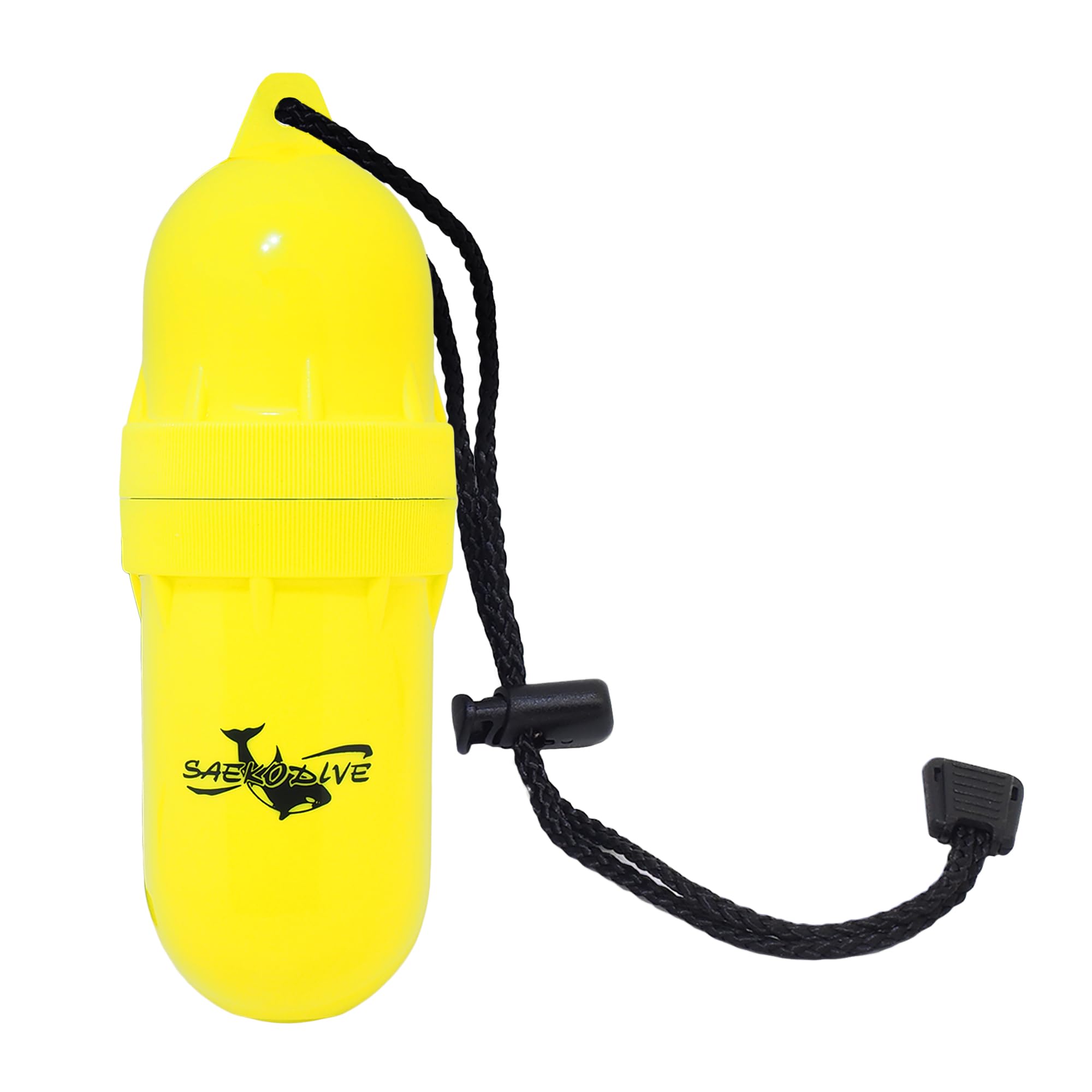 Saekodive Cylinder Dry Box with Lanyard - Waterproof Container, Watertight Key Pouch Holder - For Snorkeling, Boat, Kayak and Wa