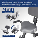 Leikefitness Leike X Bike Ultra-Quiet Folding Exercise Bike, Magnetic Upright Bicycle With Heart Rate,Lcd Monitor And Easy To As