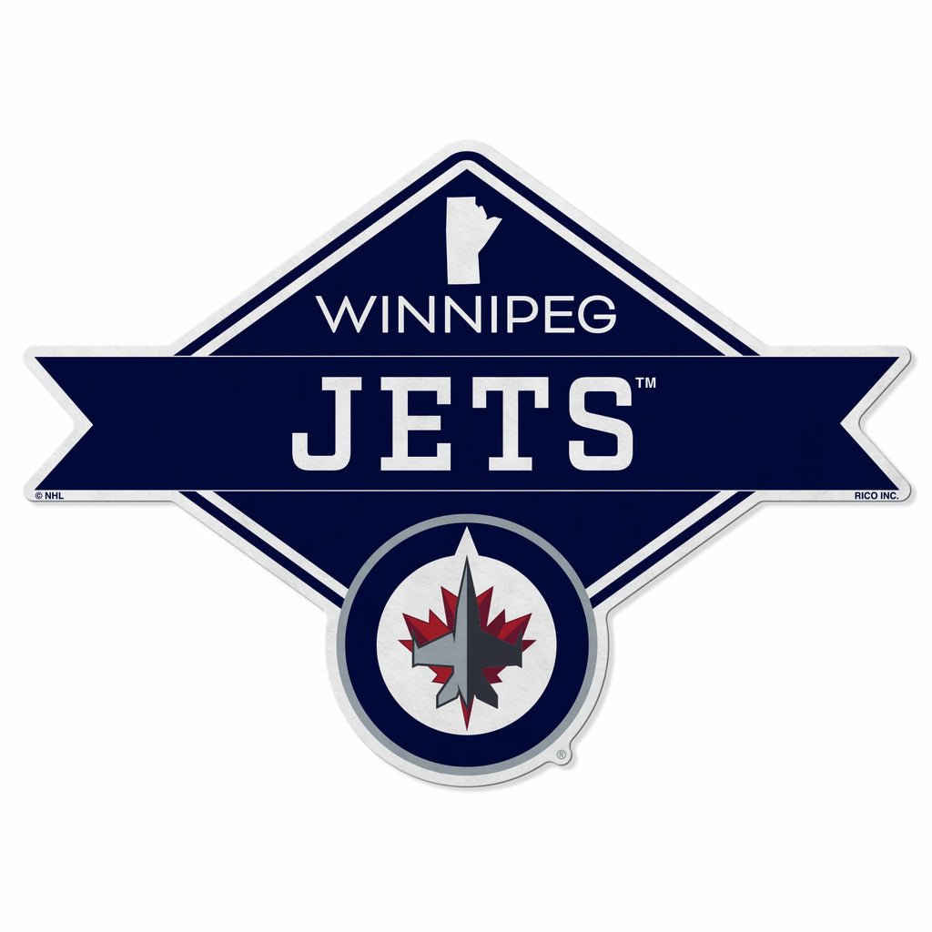 Rico Industries Nhl Winnipeg Jets Diamond Shape Cut Pennant - Home And Living Room D  Cor - Soft Felt Ez To Hang