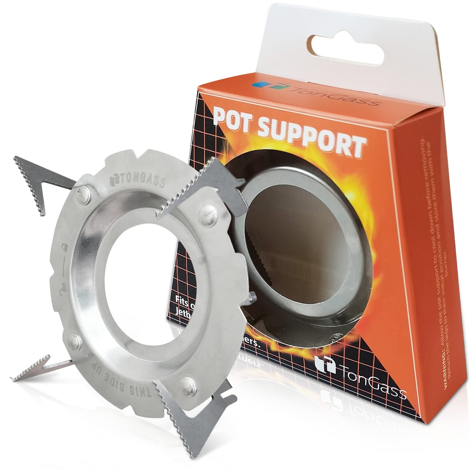 Pot Support For Camping Stoves - 3.5'' X 3.5'' X 1.25'' Stainless Steel Pot Support Attaches To Camping Stove Burners - Can Acco