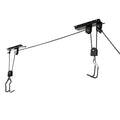 Ihomepark Bike Hoist for Garage Ceiling Storage, Heavy Duty Bicycle Lift Mountain Bicycle Hanging Rack with 3 Pulley and 45 ft A