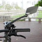 Briskmore Handlebar Bike Mirror, Scratch Resistant Glass Lens, Ajustable And Rotatable Safe Rearview Bicycle Mirror For Left Sid