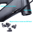 Farbetter 4 Pieces Bicycle Cable Guide, Hydraulic Brake Cable Housing Holder, Hose Wire Clips Clamps, Cable Grip, Black Alloy