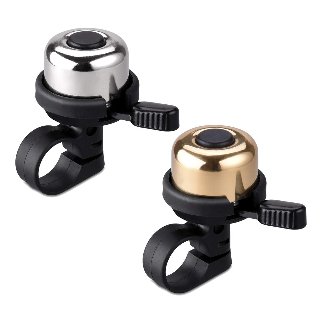 Bonmixc Bike Bell Brass Bicycle Bell Mini (2 Pack)