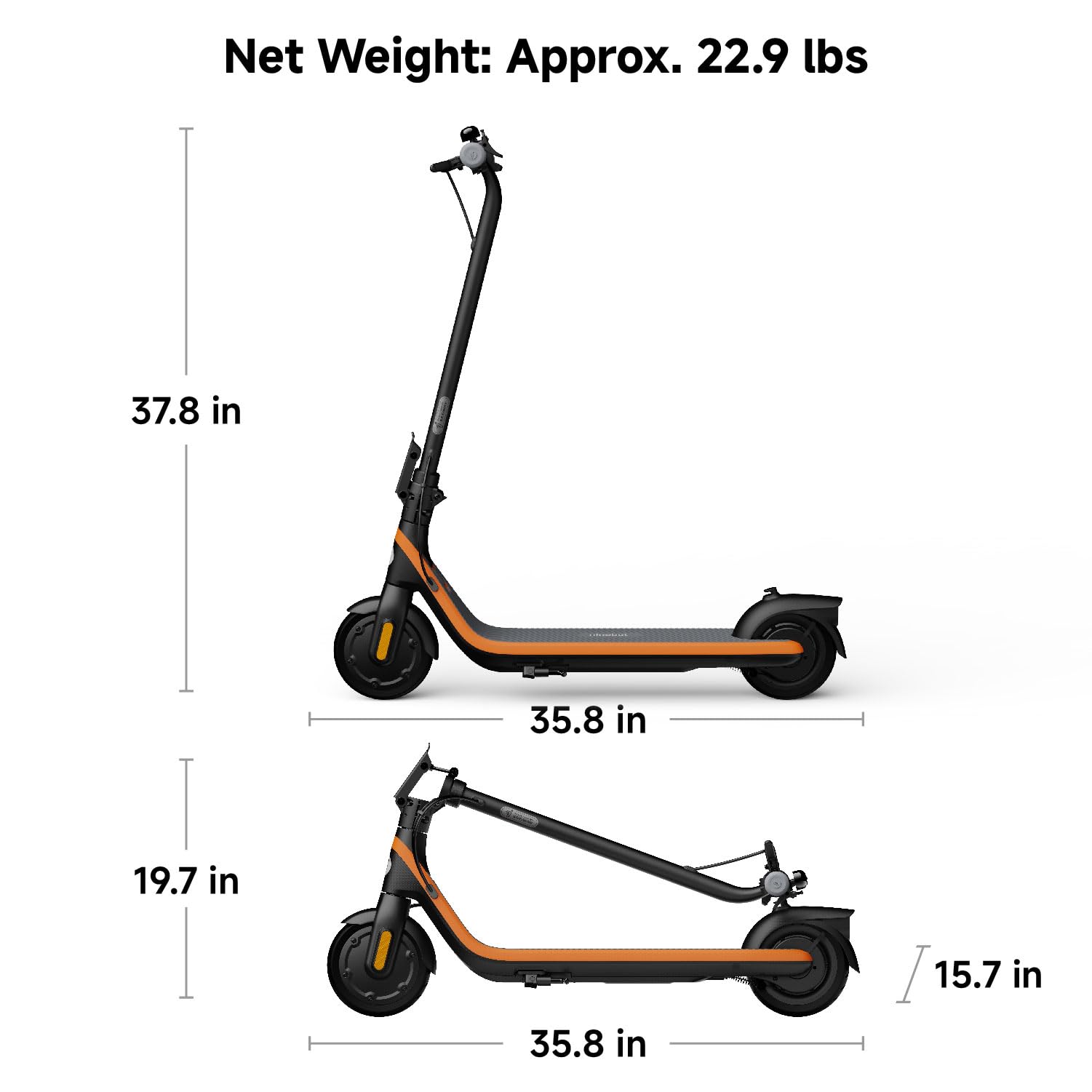 Segway Ninebot eKickScooter C2 w/6.8 mi Max Operating Range & 9.9 mph Max Speed, Kids Electric Scooter for Teens Ages 6-12, Incl
