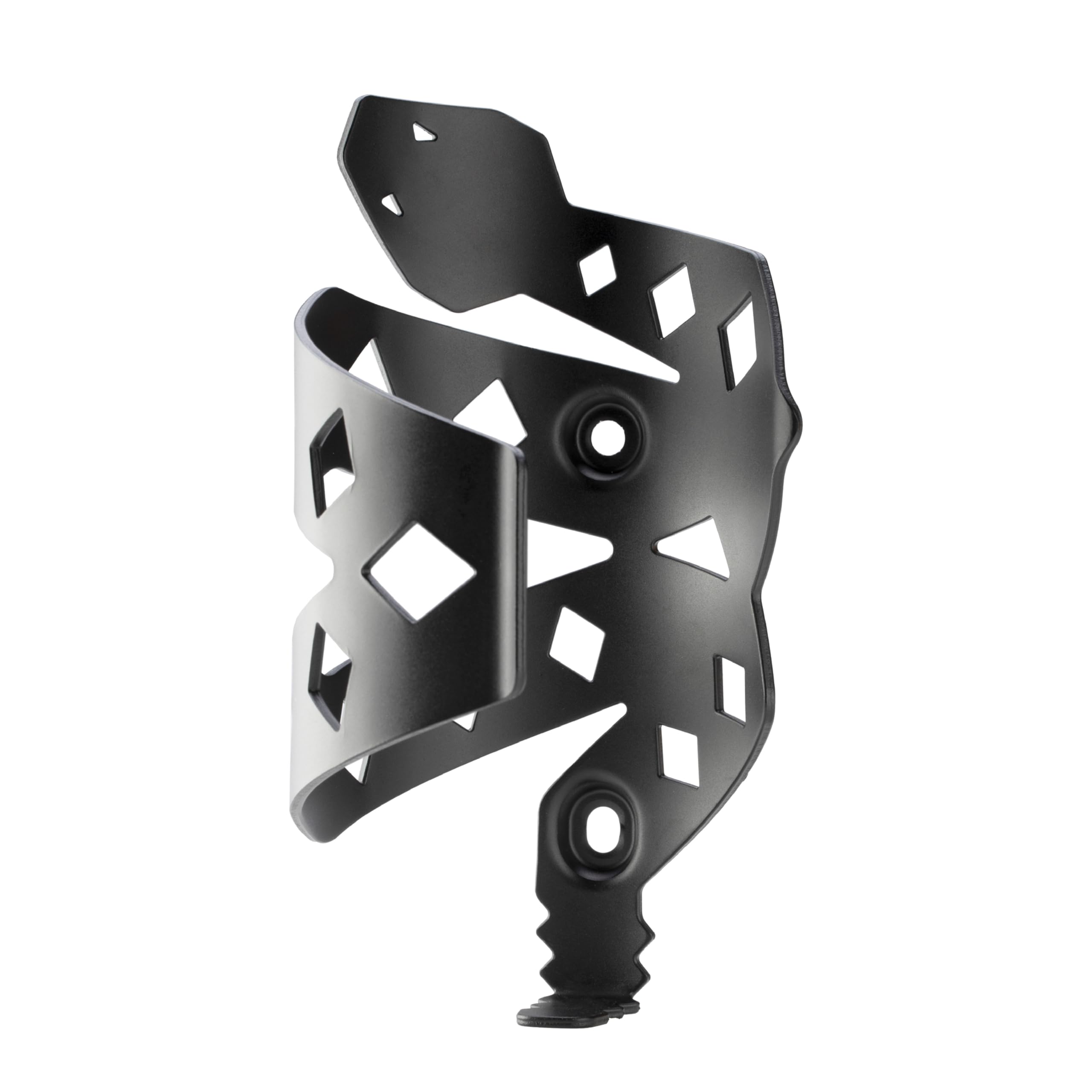 Portland Design Works Water Bottle Cage - Lightweight Water Bottle Holder for Bikes, RATTLESNEK KEJ, Black - Right Opening