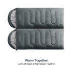 3-4 Season Sleeping Bag For Adults & Kids, Lightweight Warm Cold Weather Camping Bag With Waterproof Compression Sack - Portable