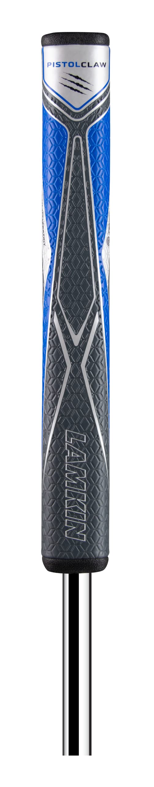 Lamkin Sinkfit Pu Pistolclaw Golf Grips, Putter Grips, With Lamkins Fingerprint Technology, Gray/Blue