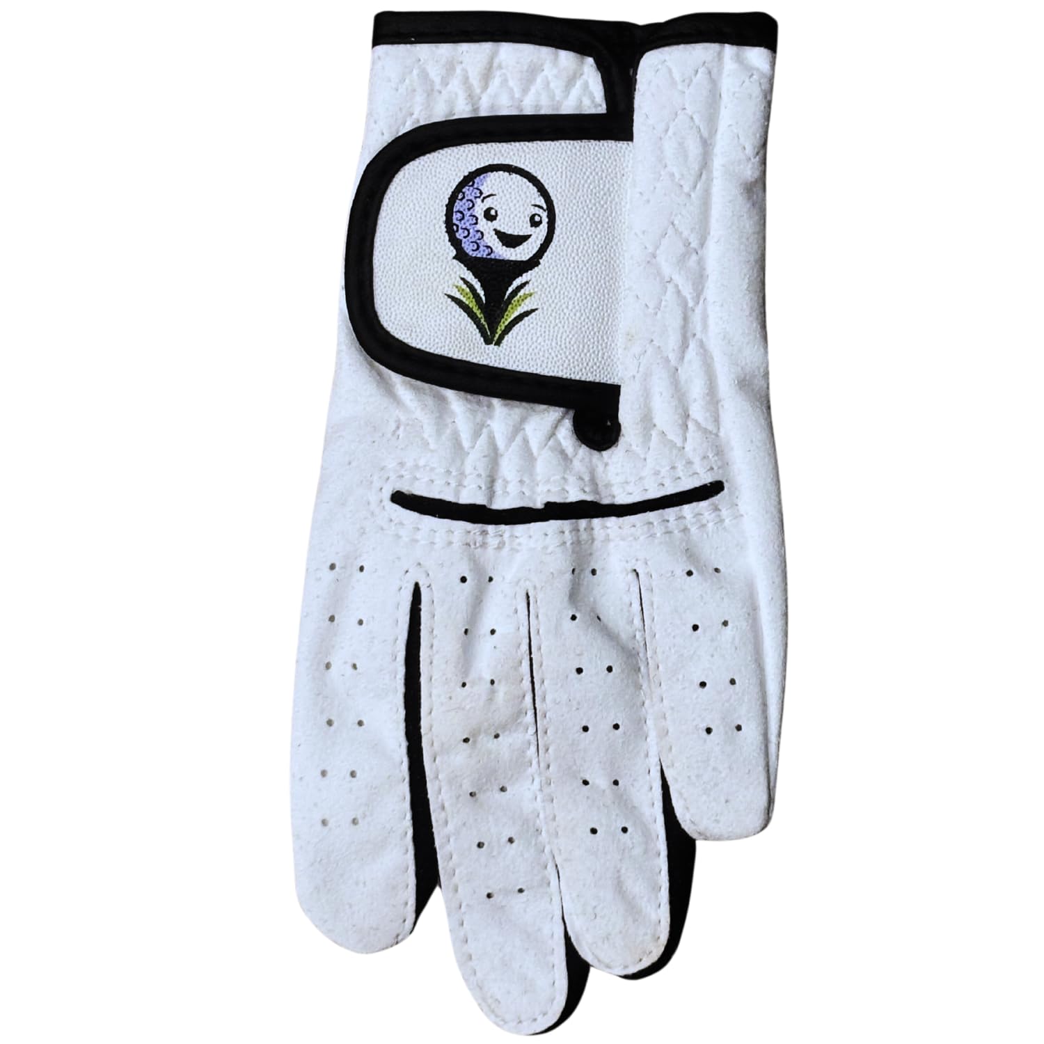 Tot Jocks - White Golf Glove For Kids, Smiling Golf Ball, Junior Golf Gloves With Superior Grip And Comfortable Fit For Kids Age