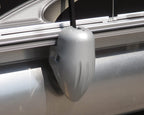 Taylor Made Fender For Pontoon Boats, Molded-In Ridge Hook Design, Contoured Shape Hugs Rail Profile, Securing Straps Included,