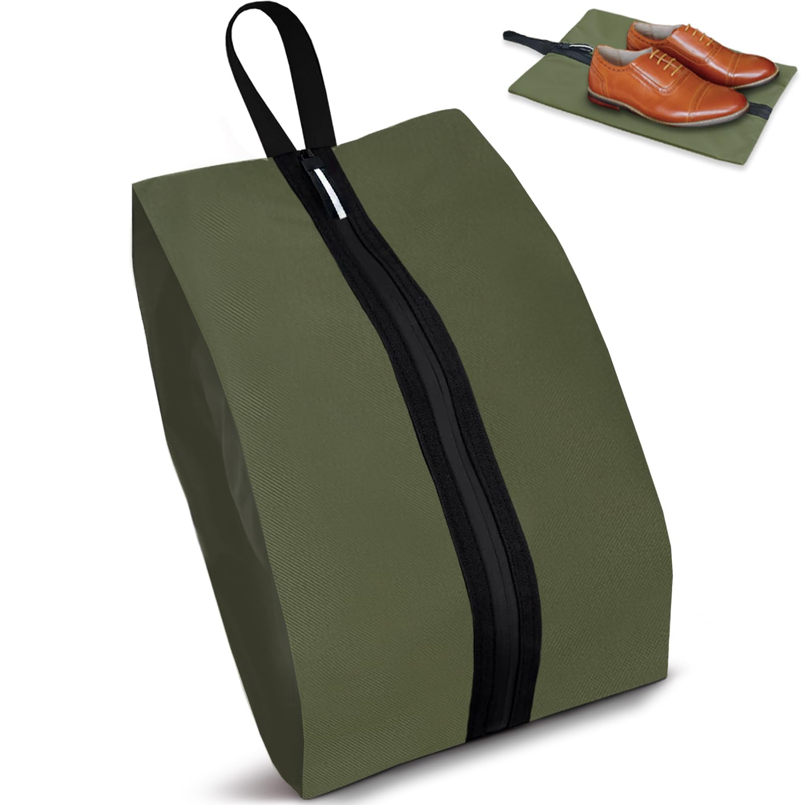 Yttriuny Shoe Bags for Travel Waterproof Odor Absorbing Lightweight Golf Soccer Shoe Storage Organizer Pouch with Smooth Zipper 