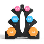 Portzon Weights Dumbbells Set With Various Color And Weights And Compatible, 20 Lb, Anti-Slip, Anti-Roll, Hex Shape