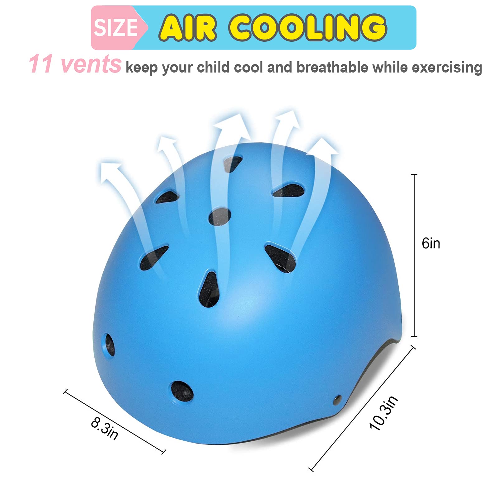 Bursun Kids Bike Helmet Ventilation & Adjustable Toddler Helmet For Ages 2-3-5-8 Kids Boys Girls Multi-Sport Helmet For Bicycle