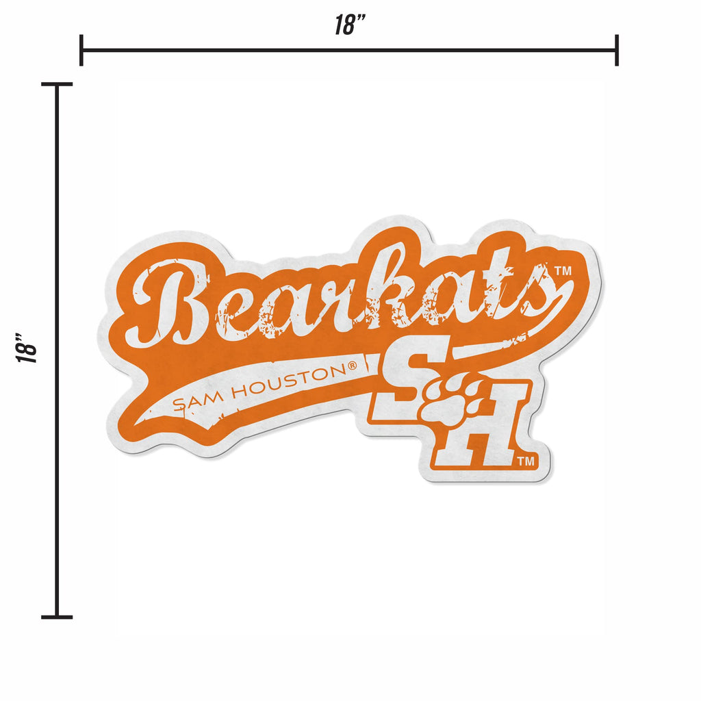 Rico Industries Ncaa Sam Houston State Bearkats Distressed Shape Cut Pennant - Home And Living Room D  Cor - Soft Felt Ez To Han