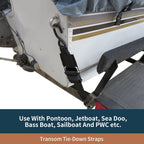 Seamander [Boat] Tie Down Transom [Strap] S - Marine Grade Heavy Duty 2'' X 4Ft Adjustable For Trailing - [Boat] [Trailer] Acces