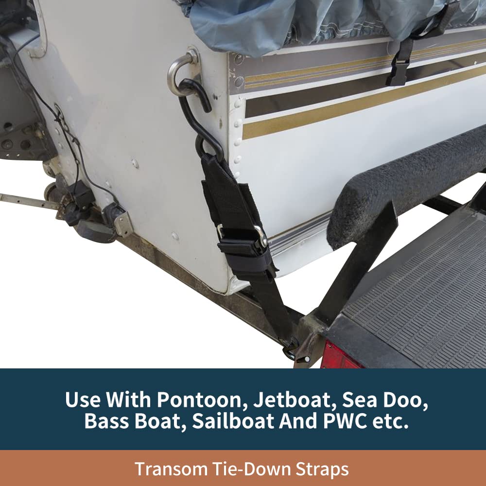 Seamander [Boat] Tie Down Transom [Strap] S - Marine Grade Heavy Duty 2'' X 4Ft Adjustable For Trailing - [Boat] [Trailer] Acces