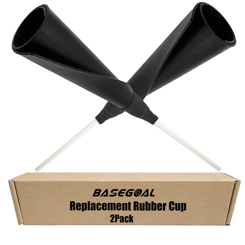 Basegoal Batting Tee Topper Replacement Basic Ball Rest Rubber Cup (2 Pack New White)