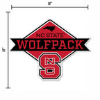 Rico Industries Ncaa N.Carolina State Wolfpack Diamond Shape Cut Pennant - Home And Living Room D  Cor - Soft Felt Ez To Hang 20