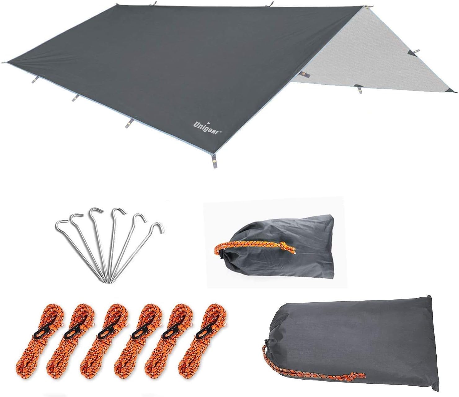 Unigear Tarp Rain Fly Tarp Waterproof Tent Cover Hiking Shelter Foldable Lightweight Waterproof For Camping And Protection Again