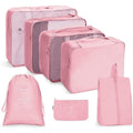 Lexso Fabric Travel Organizer 7 In 1 Travel Laundry Cosmetics Luggage Packing Organizers Set Makeup Bags Organizer Packing Cubes