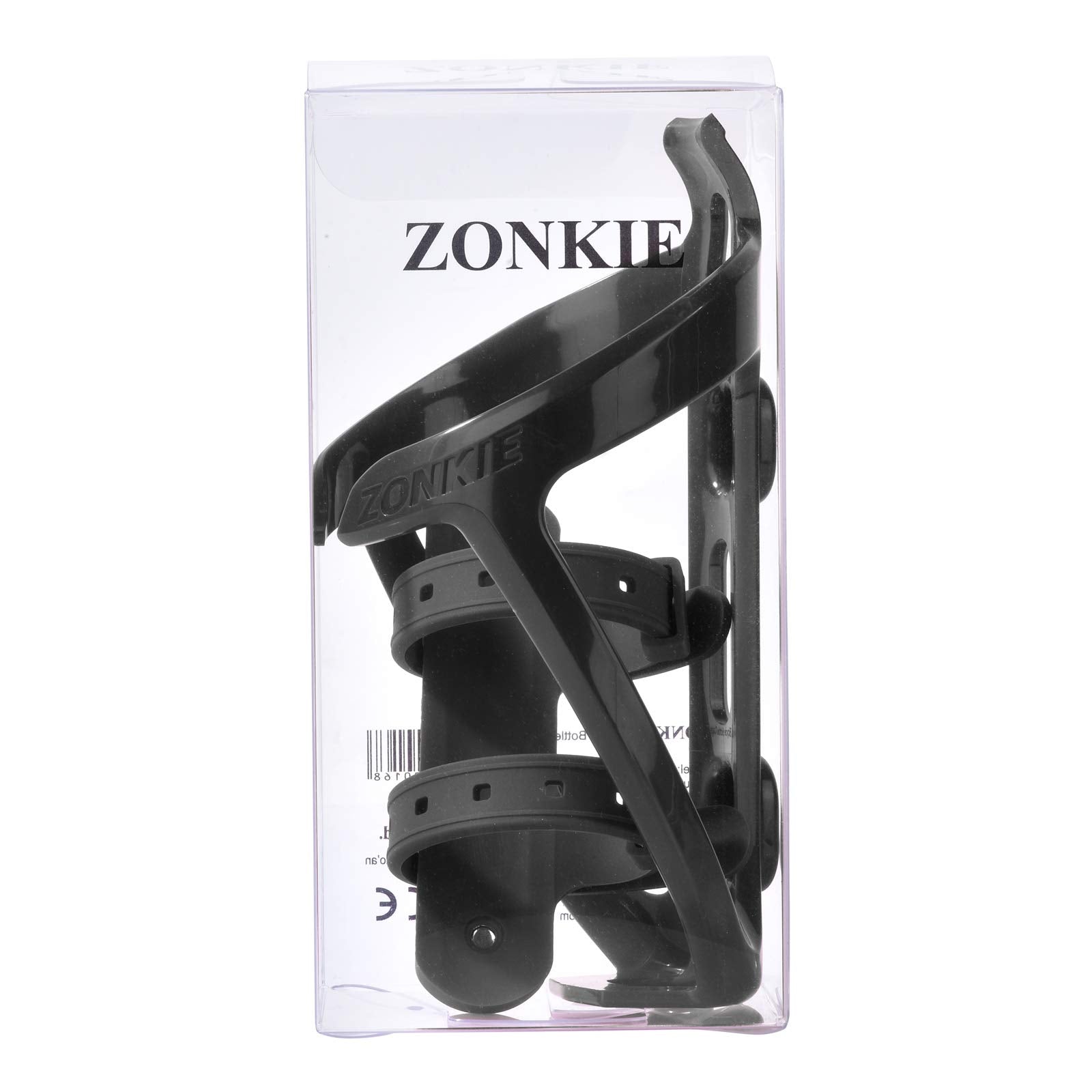 Zonkie Bicycle Bottle Cages, Plastic Bike Bottle Holder With Cage Mounting Base (Black)