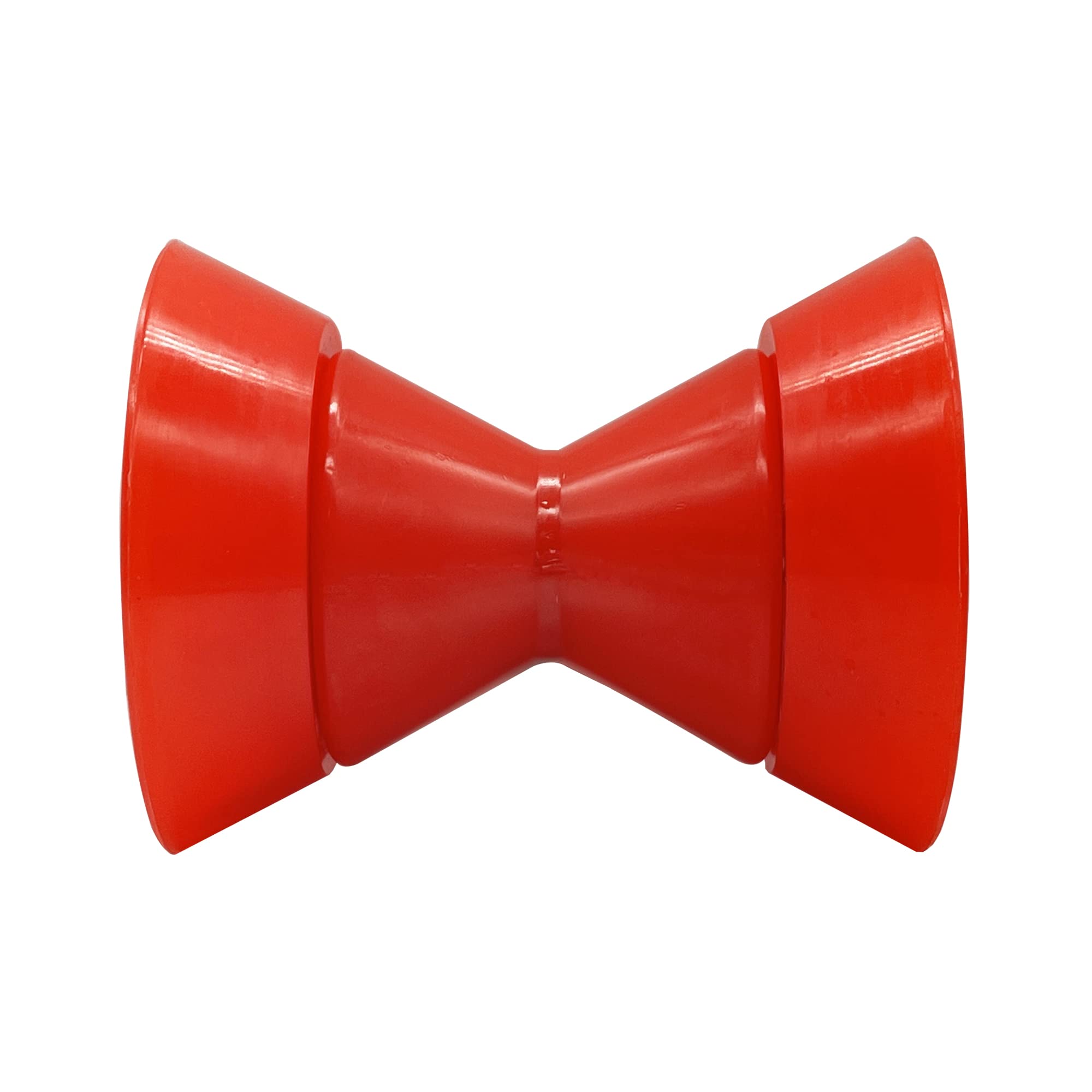 Colofulway 3'' Boat Trailer Bow Bell Roller Assembly With 1/2'' Shaft Fits 3 Inch Bracket, Polyurethane(Red)