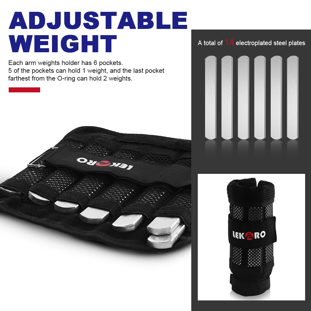 Wrist Arm Weights, Adjustable Wrist Weights, Removable Wrist Ankle Weights For Men Women, For Fitness, Walking, Jogging, Workout