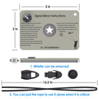 Luca Elf Aid Signal Mirror Survival Military Grade Emergency Mirror Signaling Mirror3.1 X 4.7In,Gifts For Men Christmas Pfd Resc