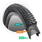 Bike Tire 24/26/27.5 X 1.95 27.5/29 X 2.125 Inch Folding Bead Replacement Bike Tire For Mountain Bike Mtb (24 X 1.95)