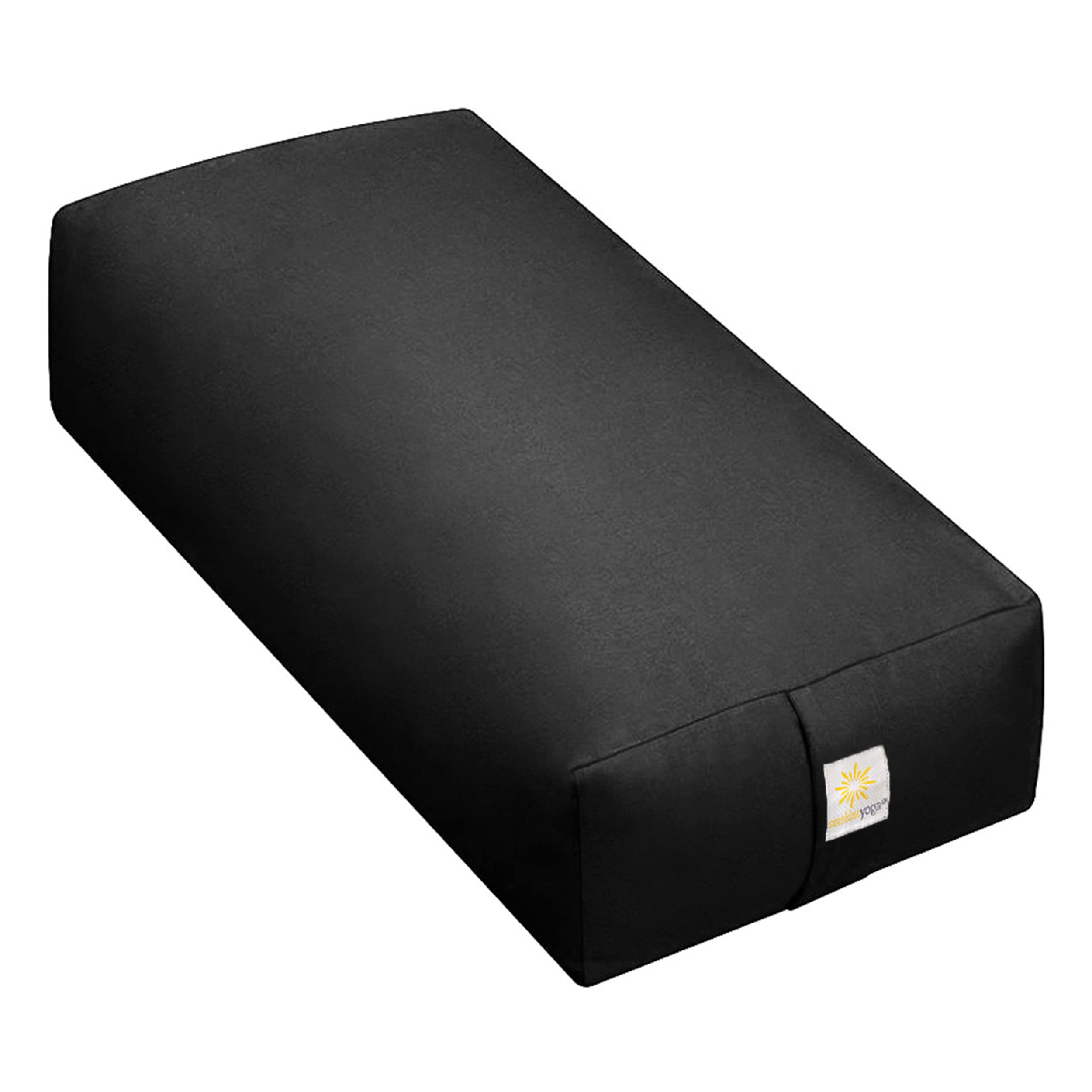 Sunshine Yoga Extra Firm Large Yoga Bolster, 24 x 12 x 6 Restorative Yoga Pillow With Handles and Removable Cover, Rectangular C
