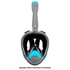 Seavenger Nautilus Full Face Snorkel Mask With New Breathing System (Blue Gray, L/Xl)