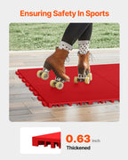 Vevor Dryland Tiles For Hockey Floor Mat, 12 X 12 In 8 Pcs Interlocking Versatile Training Surface, Dance Floor Tiles, Hockey Tr