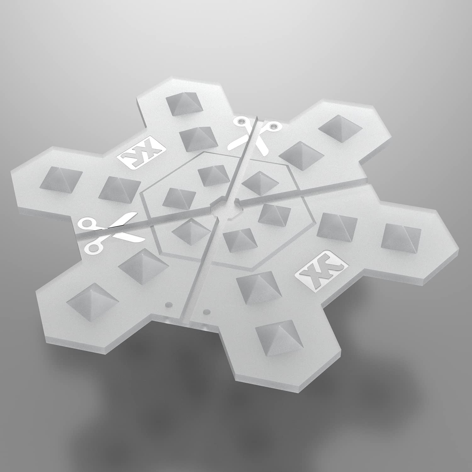 Xcman Snowboard Clear Spike Stomp Pad Anti-Slip,Provides Extra Grip And Pperfect Traction With 3M Adhesives 5.2 X 5.2 Inch