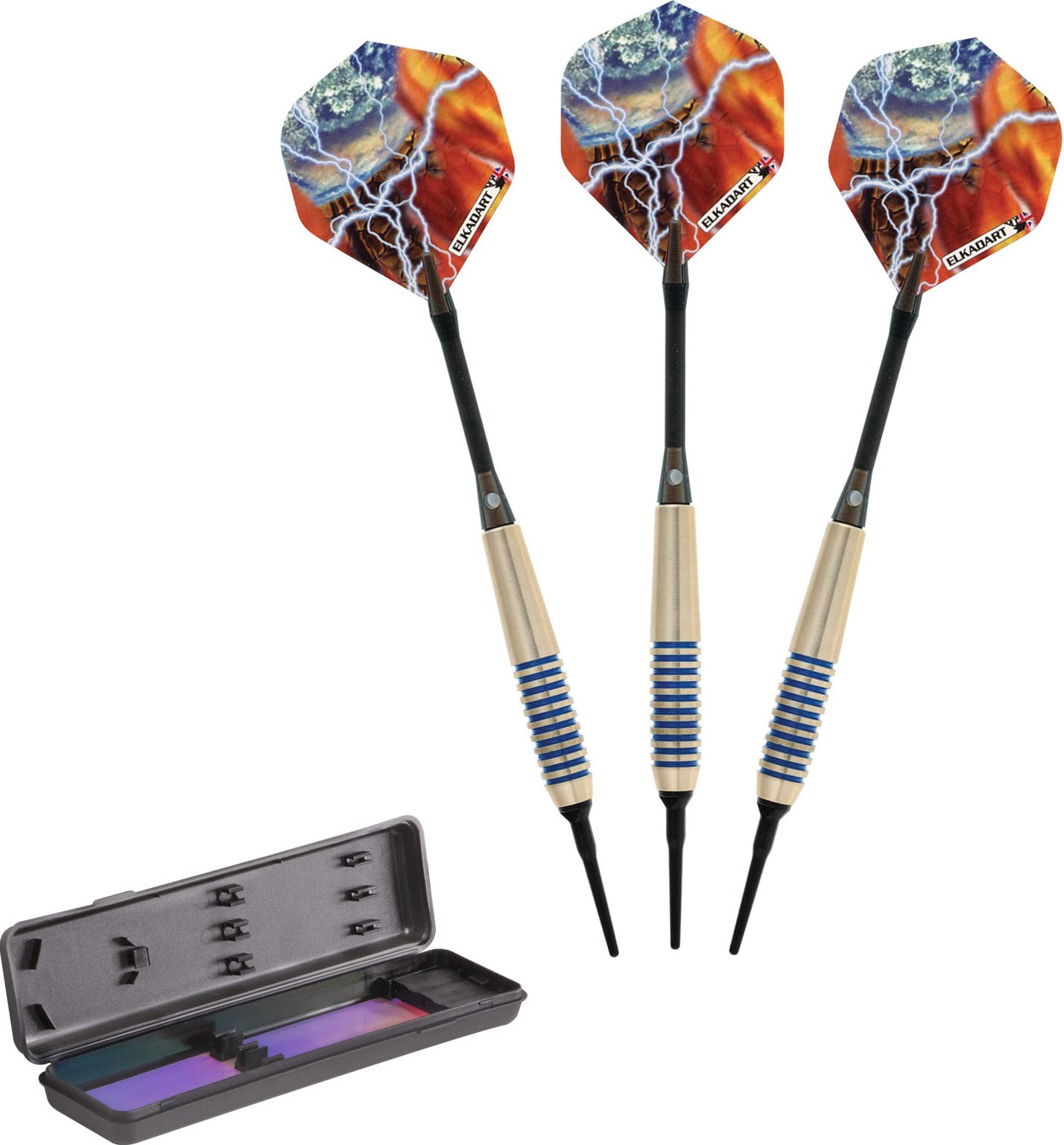 Elkadart Storm Soft Tip Darts, Black Rings, 15 Grams