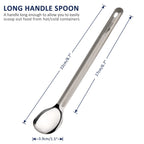 Titecougo Titanium Spoon Camping Long Spoon Titanium Multitool Lightweight Camp Outdoors Hiking Travel Convenient Picnic Spork F