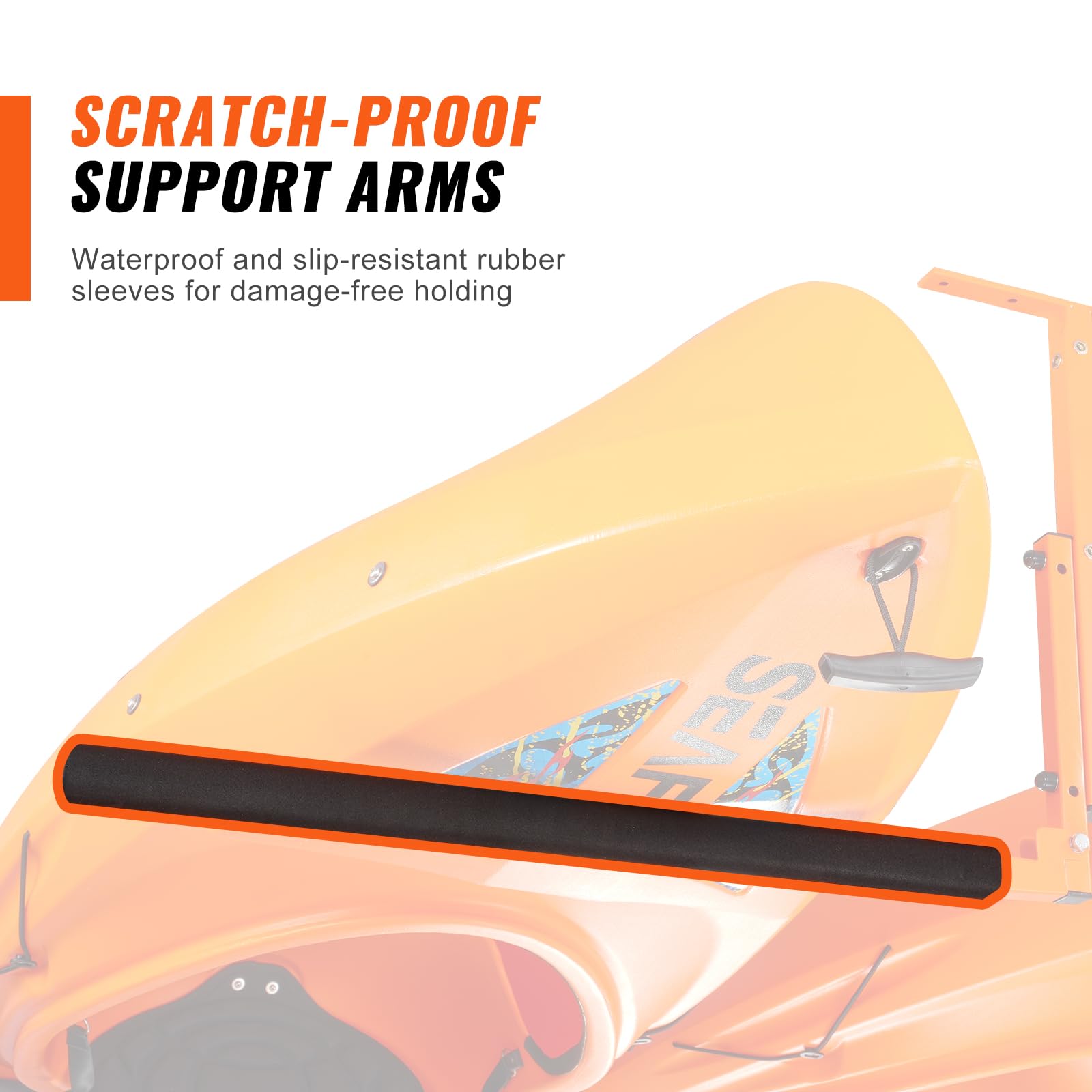 Vevor Kayak Ceiling Storage Rack, Ceiling Storage Rack For 2 Kayak Canoe Sup, Adjustable Height Overhead Kayak Holder Hanger Wit