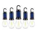 MVIOCS Solar Tent Lights Rechargeable 5 Pack, LED Camping Lantern Outdoor Hanging Light Bulbs with Clip Hook for Camping Hiking 