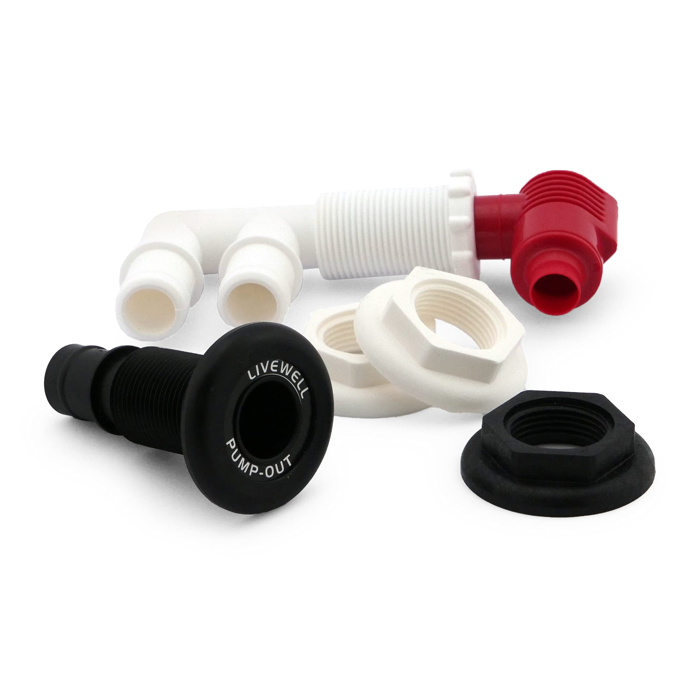 Flow-Rite Pump-Out/Aerator Combo For Boat Livewells Or Baitwells (Barbed)