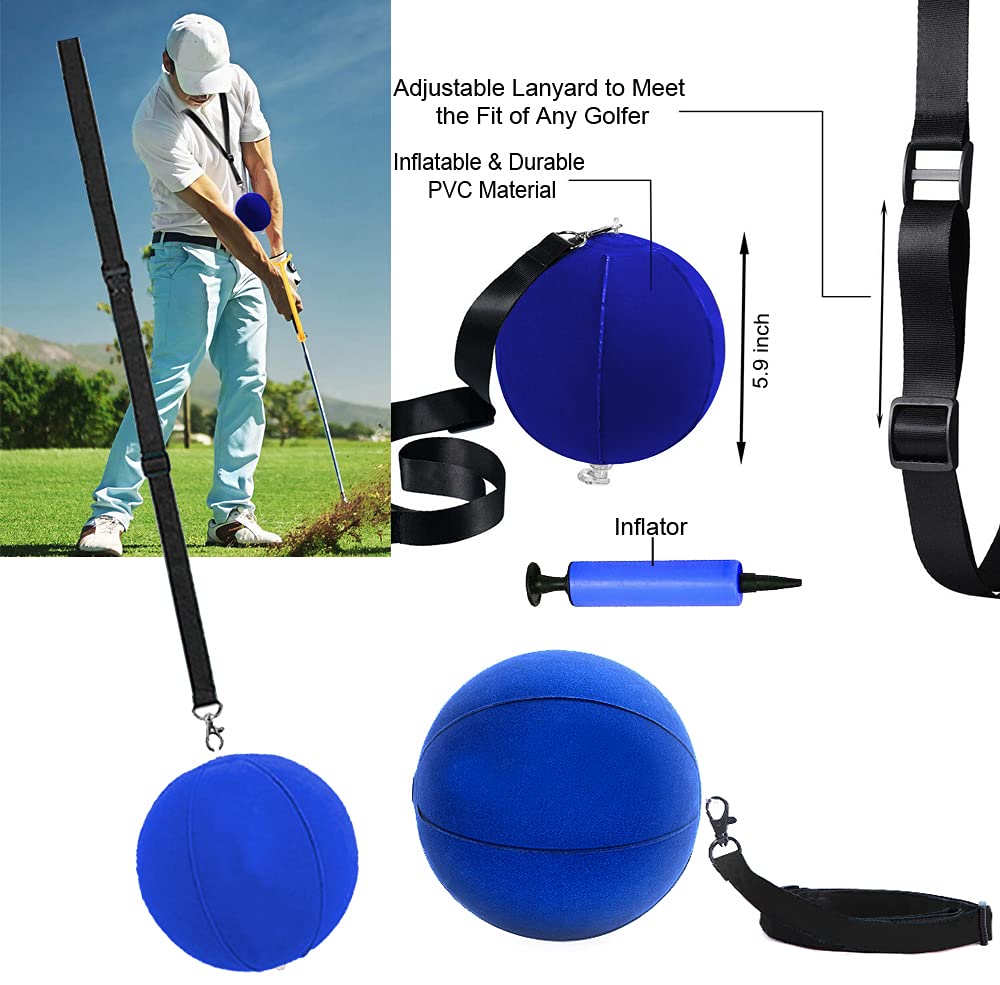 Amy Sport Golf Swing Training Aid Arm Band Trainer Impact Ball Inflator Assist 4 Pack Trainer Equipment Posture Motion Correctio