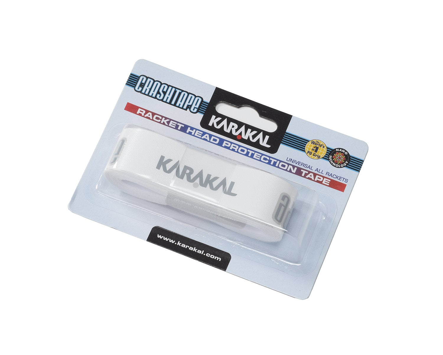 KARAKAL Head CRASHTAPE KA 605 Racquet Protection Tape for Squash, Tennis, Racquetball, White